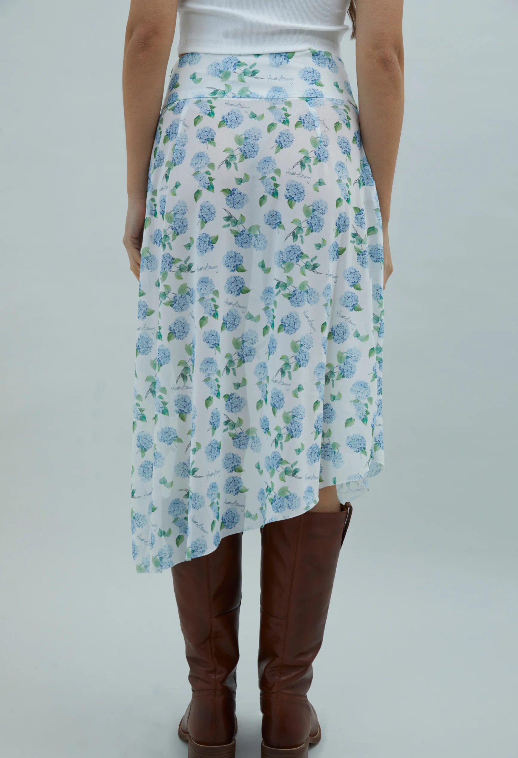 HYDRANGEA ASYMETRIC MESH SKIRT - Image 5