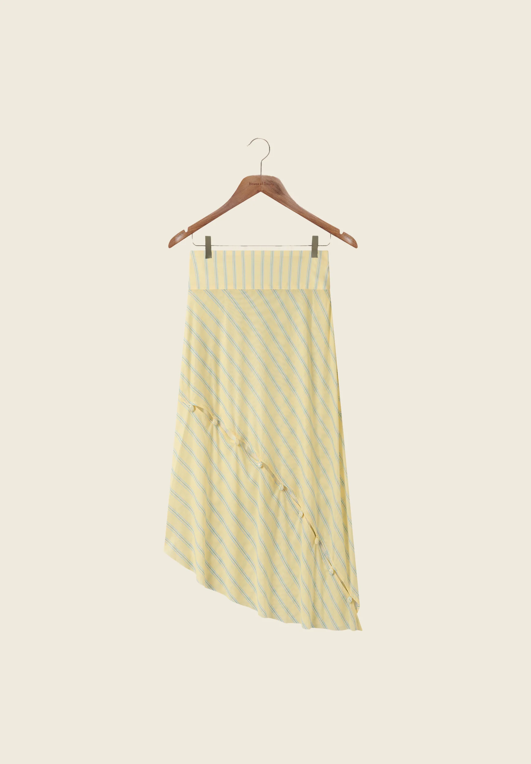 STRIPED MESH ASYMMETRIC SKIRT - Image 7